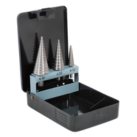 Sealey AK4746 HSS 4341 Step Drill Bit Set 3pc Double Flute