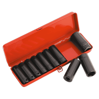 Sealey AK58/11M Impact Socket Set 10pc 1/2"Sq Drive Deep Metric