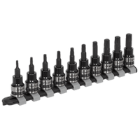 Sealey AK6207B TRX-Star* Socket Bit Set 10pc 3/8"Sq Drive Black Series