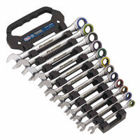 Sealey AK63949 Combination Ratchet Spanner Set Metric (12 Pieces)