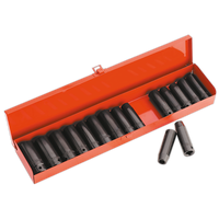 Sealey AK685 Impact Socket Set 16pc Deep 1/2"Sq Drive Metric/Imperial