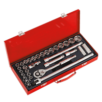 Sealey AK693 Socket Set 32pc 1/2"Sq Drive 6pt WallDrive® - Metric/Imperial