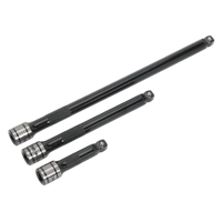 Sealey AK7691 Wobble/Rigid Extension Bar Set 3pc 3/8"Sq Drive Black Series