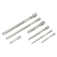 Sealey AK770 Wobble/Rigid Extension Bar Set 7pc 1/4", 3/8" & 1/2"Sq Drive