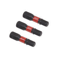 Sealey AK8213 Hex 5mm Impact Power Tool Bits 25mm - 3pc