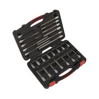 Sealey AK89002 Spline Socket Bit Set 26pc 3/8"Sq Drive - Platinum Series