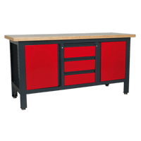 Sealey AP1905C Workstation with 3 Drawers & 2 Cupboards