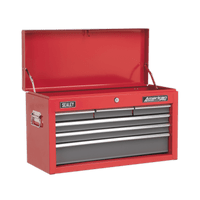 Sealey AP2201BB Topchest 6 Drawer with Ball Bearing Slides - Red/Grey