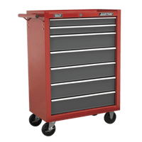 Sealey AP22507BB Rollcab 7 Drawer with Ball Bearing Slides - Red/Grey