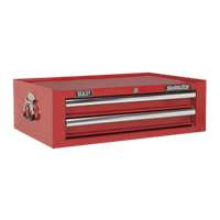 Sealey AP26029T Mid-Box 2 Drawer with Ball Bearing Slides - Red