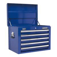 Sealey AP26059TC Topchest 5 Drawer with Ball Bearing Slides - Blue