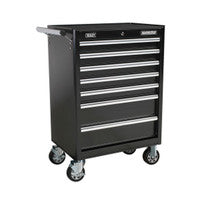 Sealey AP33479B Rollcab 7 Drawer with Ball Bearing Slides - Black