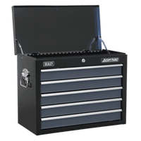 Sealey AP3505TB Topchest 5 Drawer with Ball Bearing Slides - Black/Grey