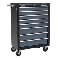 Sealey AP3508TB Rollcab 8 Drawer with Ball Bearing Slides - Black/Grey