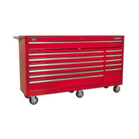 Sealey AP6612 Rollcab 12 Drawer with Ball Bearing Slides Heavy-Duty - Red