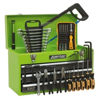 Sealey AP9243BBHVCOM Portable Tool Chest 3 Drawer with Ball Bearing Slides - Hi-Vis & 93pc Tool Kit