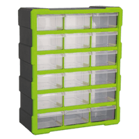 Sealey APDC18HV Cabinet Box 18 Drawer - Hi-Vis Green/Black