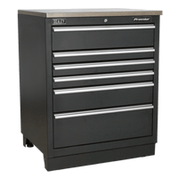 Sealey APMS03 Modular Floor Cabinet 6 Drawer 775mm Heavy-Duty