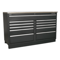 Sealey APMS04 Modular Floor Cabinet 11 Drawer 1550mm Heavy-Duty