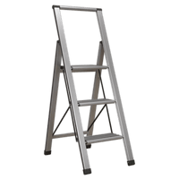 Sealey APSL3 Aluminium Professional Folding Step Ladder 3-Step 150kg Capacity