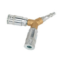 Sealey AC55 Twin Coupling Bodies Y-Adaptor