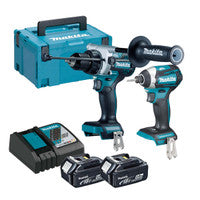 Makita DLX2412TJ LXT 18V Brushless Twin Kit with 2x 5.0Ah Batteries