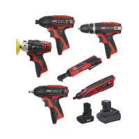 Sealey CP1200COMBO2 12V Cordless Power Tool Combo 6pc Kit