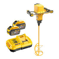 DeWalt DCD240X2-GB 54V XR Flexvolt Brushless Paddle Mixer with 2x 9.0Ah Batteries