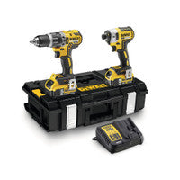 DeWalt DCK266P2-GB 18V XR Brushless Combi Drill & Impact Driver Twin Kit with 2x 5.0Ah Batteries