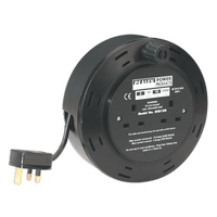 Sealey BCR10B Cassette Type Cable Reel 10m 4 x 230V 1.00mm² Thermal Trip