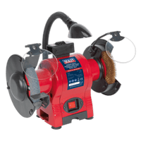 Sealey BG150XWL Bench Grinder Ø150mm & Wire Wheel Combination with Work Light 250W/230V