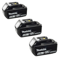 Makita BL1850 18V 5.0Ah LXT Lithium-Ion Battery (Pack of 3)