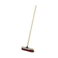 Sealey BM16SC Heavy-Duty Broom with Scraper 16"(405mm) Stiff/Hard Bristle
