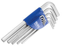 Britool Expert BRIE113947B Hexagon Key Long Arm Set of 9 Metric (1.5-10mm)