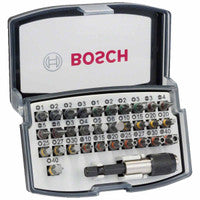 Bosch 2607017319 1/4" Hex Shank Screwdriver Bit Set (32 Pieces)