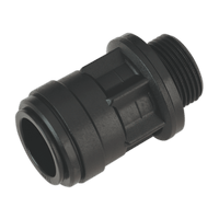 Sealey CAS22SA Straight Adaptor 22mm 3/4"BSP Pack of 2 (John Guest Speedfit® - PM012216E)