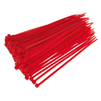 Sealey CT20048P100R Cable Tie 200 x 4.8mm Red Pack of 100