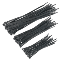 Sealey CT75B Cable Tie Assortment Black Pack of 75