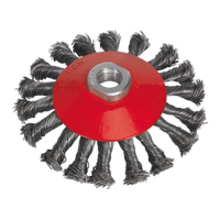 Sealey CWB115 Conical Wire Brush ??115mm M14 x 2mm
