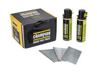 Champion 16G 64mm Straight Galvanised Brad Nails With 2 Fuel Cells