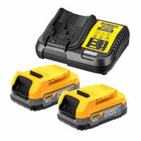 DeWalt DCB1102E2-GB 2X 18V XR DCBP034 1.7Ah Batteries & DCB112 Charger Powerstack Starter Kit