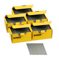 DeWalt DNBA1663GZ 5 Boxes of 16G 63mm Angled Galvanised 2nd Fix Nails (12 500 Pack)