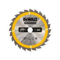 DeWalt DT1934-QZ 165 x 20mm 24T Construction Circular Saw Blade Framing