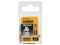 DeWalt DT7381T Impact Torsion Bits TX20 25mm (5 Pack)