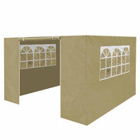 Dellonda DG142 Premium Side Walls/Doors/Windows for Gazebo/Marquee, Fits 2 x 2m Models - Beige