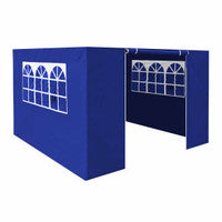 Dellonda DG143 Premium Side Walls/Doors/Windows for Gazebo/Marquee, Fits 2 x 2m Models - Blue