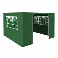 Dellonda DG148 Premium Gazebo/Marquee Side Walls/Doors/Windows, Fits 3 x 3m Models - Dark Green