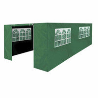 Dellonda DG156 Premium Side Walls/Doors/Windows for Gazebo/Marquee, Fits 3 x 6m Models - Dark Green