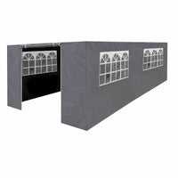 Dellonda DG157 Premium Side Walls/Doors/Windows for Gazebo/Marquee, Fits 3 x 6m Models - Grey