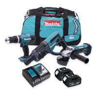 Makita DLX2025T31 18V 3 Piece Kit with 2x 5.0Ah Batteries